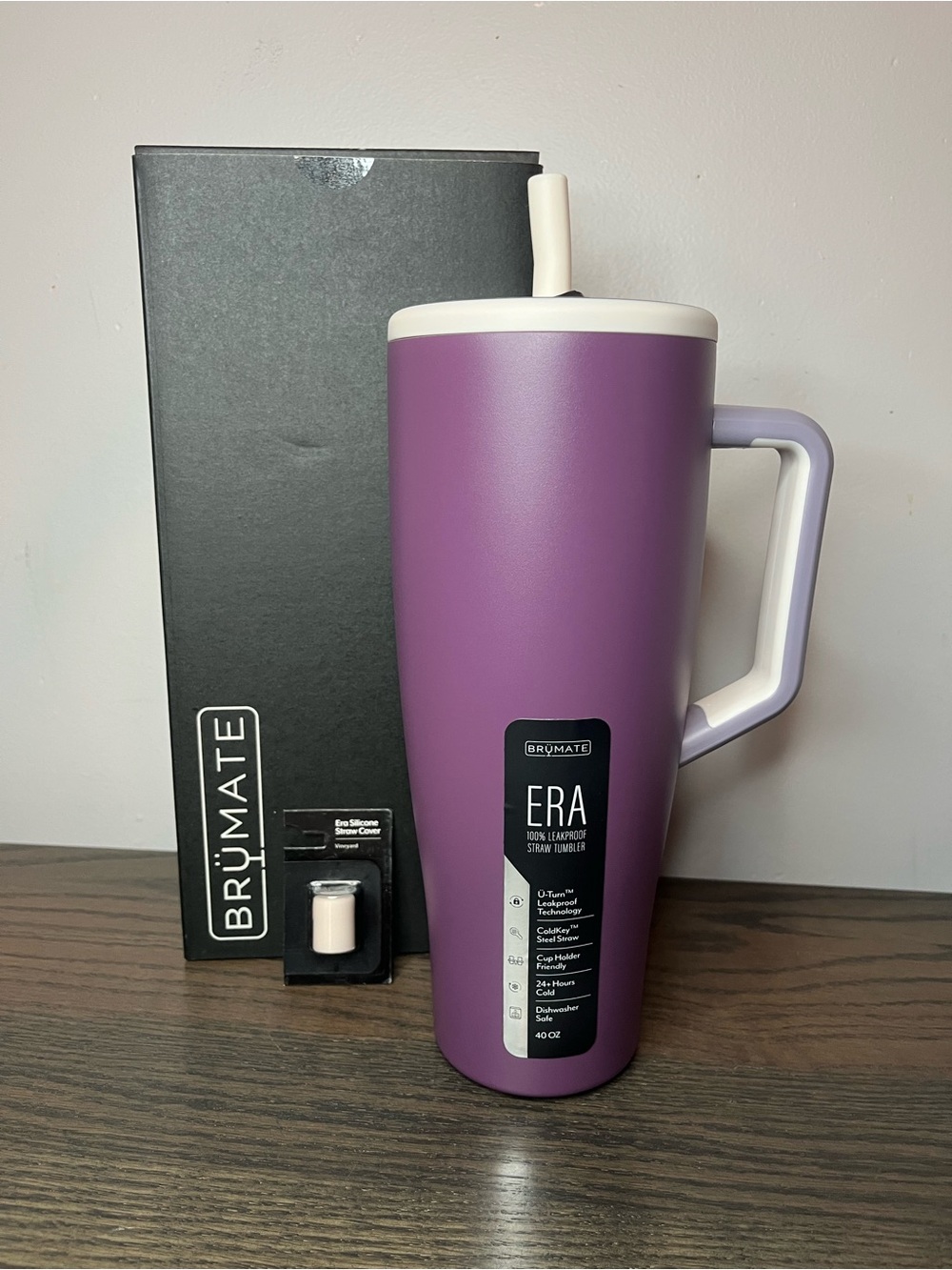 NEW! Brumate 40oz Vineyard Era w/ 1 straw cover
